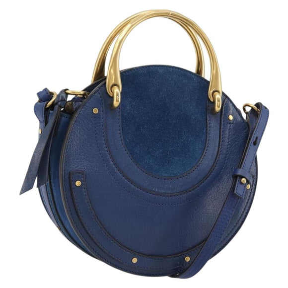 Chloe Pixy Hand Bag Leather 2way Black Gold Auth 183644V