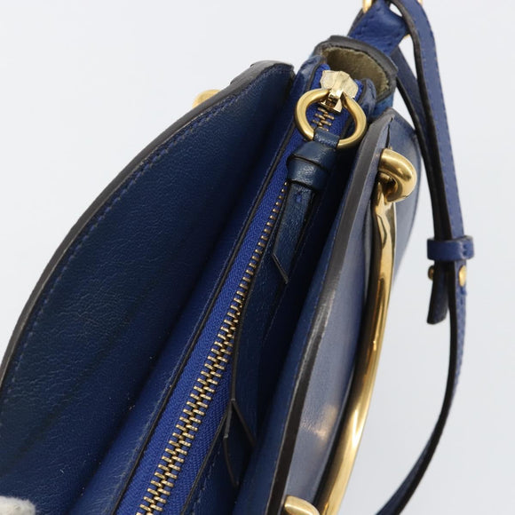 Chloe Pixy Hand Bag Leather 2way Black Gold Auth 183644V