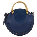 Chloe Pixy Hand Bag Leather 2way Black Gold Auth 183644V-13