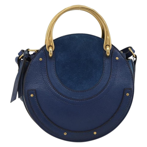 Chloe Pixy Hand Bag Leather 2way Black Gold Auth 183644V