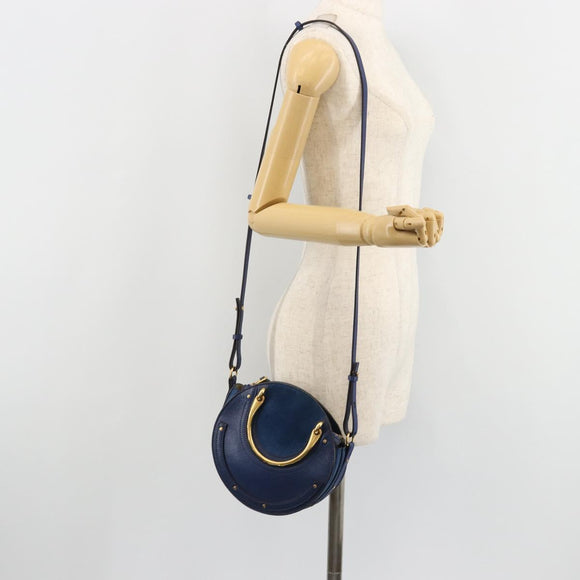 Chloe Pixy Hand Bag Leather 2way Black Gold Auth 183644V