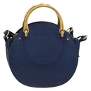 Chloe Pixy Hand Bag Leather 2way Black Gold Auth 183644V-2
