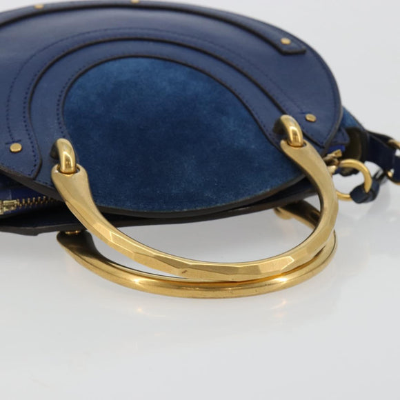 Chloe Pixy Hand Bag Leather 2way Black Gold Auth 183644V