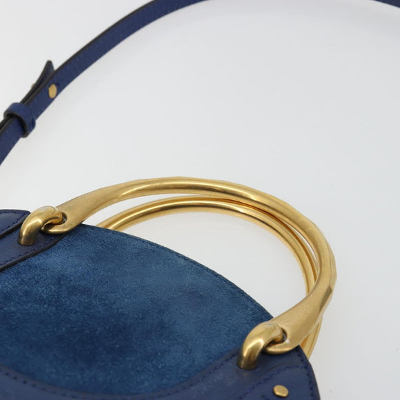 Chloe Pixy Hand Bag Leather 2way Black Gold Auth 183644V