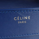 CELINE Micro shopper Hand Bag Leather Blue Gold Auth 183645V-21