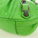 BALENCIAGA LE CAGOLE XS Hand Bag Leather Green 671309 Auth 183647SAM-11