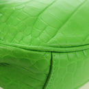 BALENCIAGA LE CAGOLE XS Hand Bag Leather Green 671309 Auth 183647SAM-12