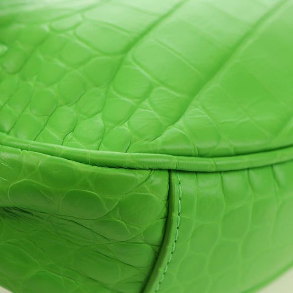 BALENCIAGA LE CAGOLE XS Hand Bag Leather Green 671309 Auth 183647SAM