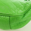 BALENCIAGA LE CAGOLE XS Hand Bag Leather Green 671309 Auth 183647SAM-13