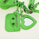 BALENCIAGA LE CAGOLE XS Hand Bag Leather Green 671309 Auth 183647SAM-14