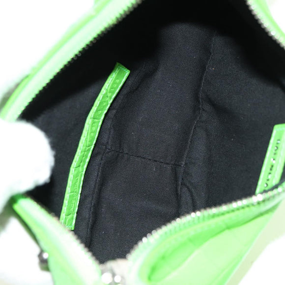 BALENCIAGA LE CAGOLE XS Hand Bag Leather Green 671309 Auth 183647SAM