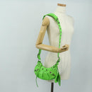 BALENCIAGA LE CAGOLE XS Hand Bag Leather Green 671309 Auth 183647SAM-25