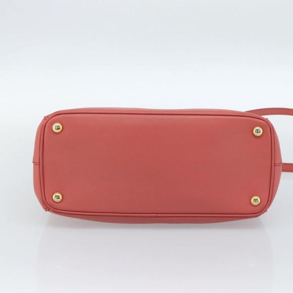 PRADA Galleria Hand Bag Safiano Leather 2way Pink Gold Auth 183648V