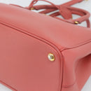 PRADA Galleria Hand Bag Safiano Leather 2way Pink Gold Auth 183648V-12
