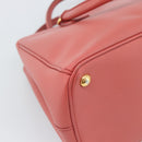 PRADA Galleria Hand Bag Safiano Leather 2way Pink Gold Auth 183648V-15
