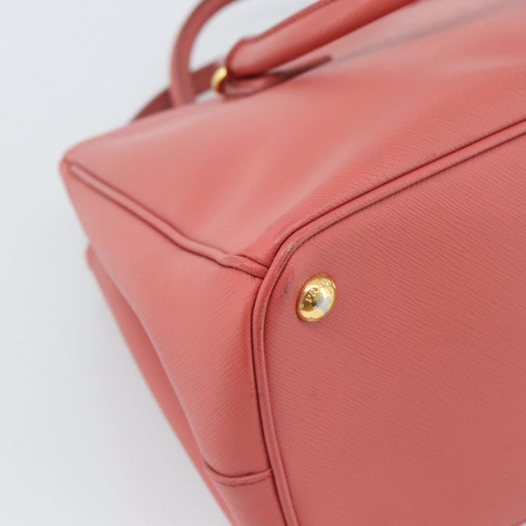 PRADA Galleria Hand Bag Safiano Leather 2way Pink Gold Auth 183648V