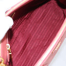 PRADA Galleria Hand Bag Safiano Leather 2way Pink Gold Auth 183648V-19