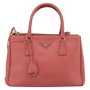 PRADA Galleria Hand Bag Safiano Leather 2way Pink Gold Auth 183648V-2