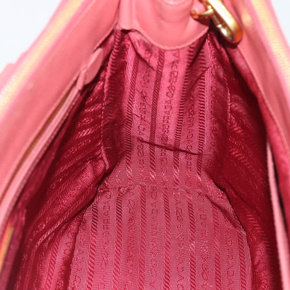 PRADA Galleria Hand Bag Safiano Leather 2way Pink Gold Auth 183648V