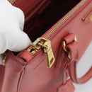PRADA Galleria Hand Bag Safiano Leather 2way Pink Gold Auth 183648V-24