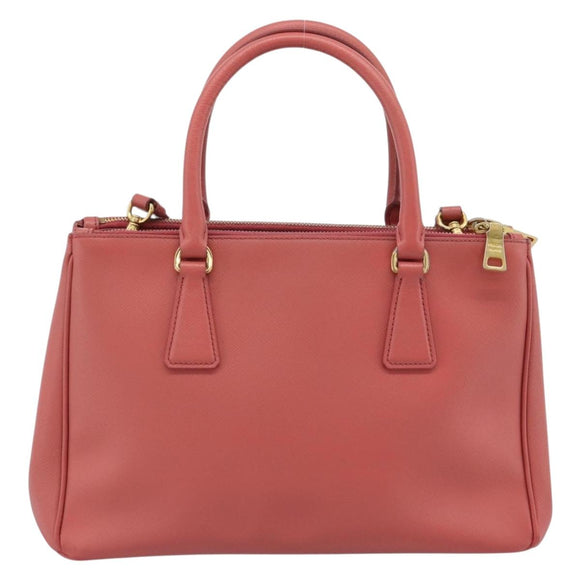 PRADA Galleria Hand Bag Safiano Leather 2way Pink Gold Auth 183648V