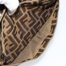 FENDI Zucca Canvas Mamma Baguette Shoulder Bag Black Brown Auth 183649SAV-22