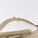 BALENCIAGA The First Hand Bag Leather 2way Beige Silver 240577 Auth 183652V-14