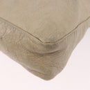 BALENCIAGA The First Hand Bag Leather 2way Beige Silver 240577 Auth 183652V-17