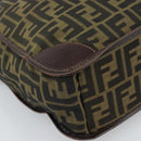 FENDI Zucca Canvas Handtasche Schwarz Braun Auth 183655-11