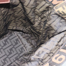 FENDI Zucca Canvas Handtasche Schwarz Braun Auth 183655-16