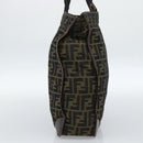 FENDI Zucca Canvas Handtasche Schwarz Braun Auth 183655-4