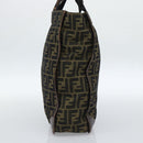 FENDI Zucca Canvas Handtasche Schwarz Braun Auth 183655-5