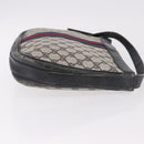 GUCCI GG Supreme Sherry Line Shoulder Bag PVC Navy Gold Auth 183657-3