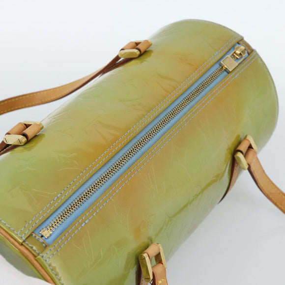 LOUIS VUITTON Monogram Vernis Bedford Hand Bag Baby Blue M91007 LV Auth 183659A
