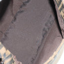 FENDI Zucca Canvas Shoulder Bag Black Brown Auth 183663V-11