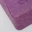 CHANEL Tote Bag Rubber Purple CC Auth 183664-11