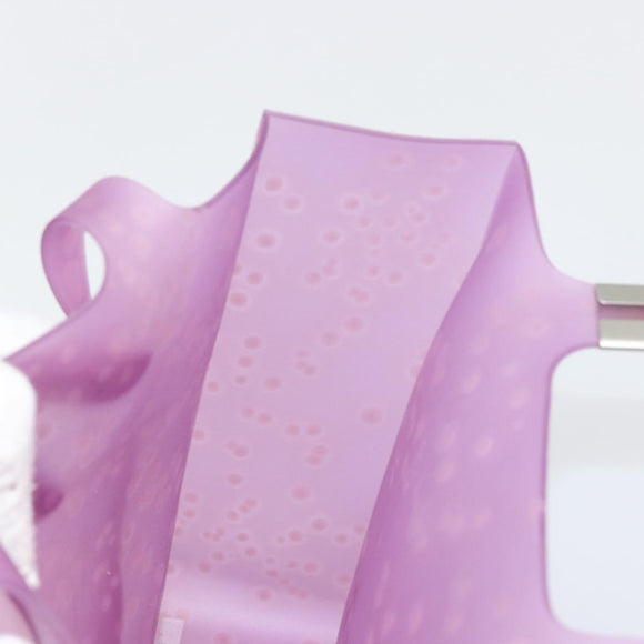 CHANEL Tote Bag Rubber Purple CC Auth 183664