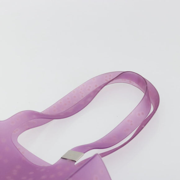 CHANEL Tote Bag Rubber Purple CC Auth 183664