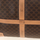 CELINE Macadam Canvas Boston Bag PVC Leather Brown Gold Auth 183666V-6