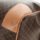 CELINE Macadam Canvas Boston Bag PVC Leather Brown Gold Auth 183666V-17