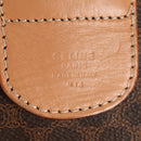 CELINE Macadam Canvas Boston Bag PVC Leather Brown Gold Auth 183666V-12