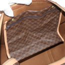 CELINE Macadam Canvas Boston Bag PVC Leather Brown Gold Auth 183666V-28