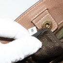 PRADA Hand Bag Leather Brown Gold Auth 183668A-9