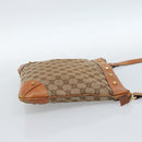 GUCCI GG Canvas Shoulder Bag Beige Gold 120893 Auth 183669-5