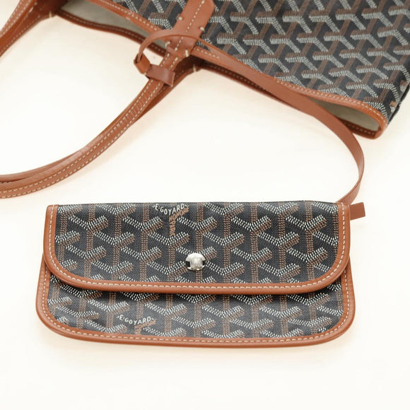 GOYARD Saint Louis PM Tote Bag PVC Black Auth 183670SAM