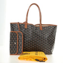 GOYARD Saint Louis PM Tote Bag PVC Black Auth 183670SAM-12