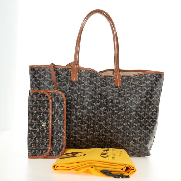 GOYARD Saint Louis PM Tote Bag PVC Black Auth 183670SAM