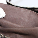 FENDI Zucchino Canvas Shoulder Bag Gray Silver Auth 183672A-12