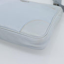 PRADA Shoulder Bag Leather Light Blue Silver Auth 183673A-14
