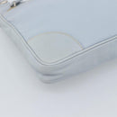 PRADA Shoulder Bag Leather Light Blue Silver Auth 183673A-15